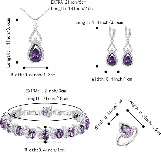 BriLove Wedding Jewelry Set for Women Bride Bridesmaid