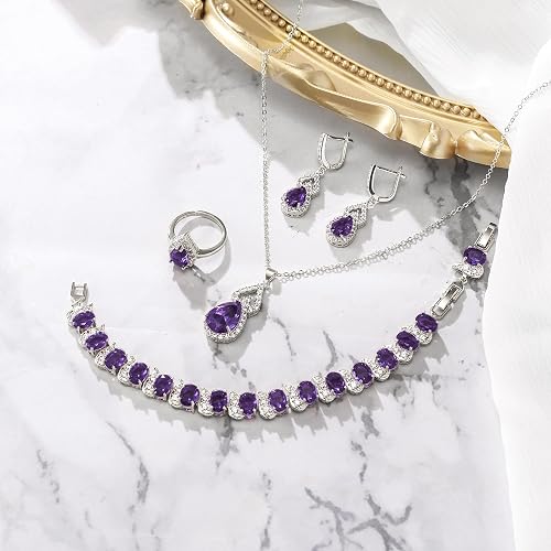 BriLove Wedding Jewelry Set for Women Bride Bridesmaid